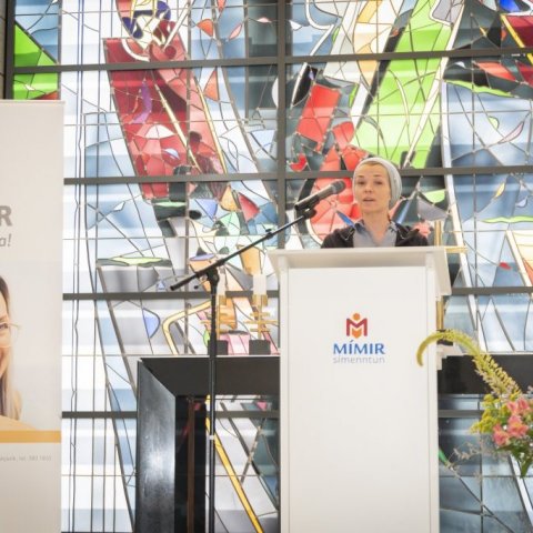 Steinunn Erna Margeirsdóttir, útskriftarnemandi úr Menntastoðum, flutti ávarp