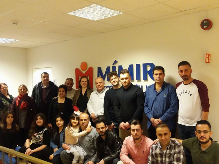 Allur hópurinn vel mettur að lokinni veglegri veislu