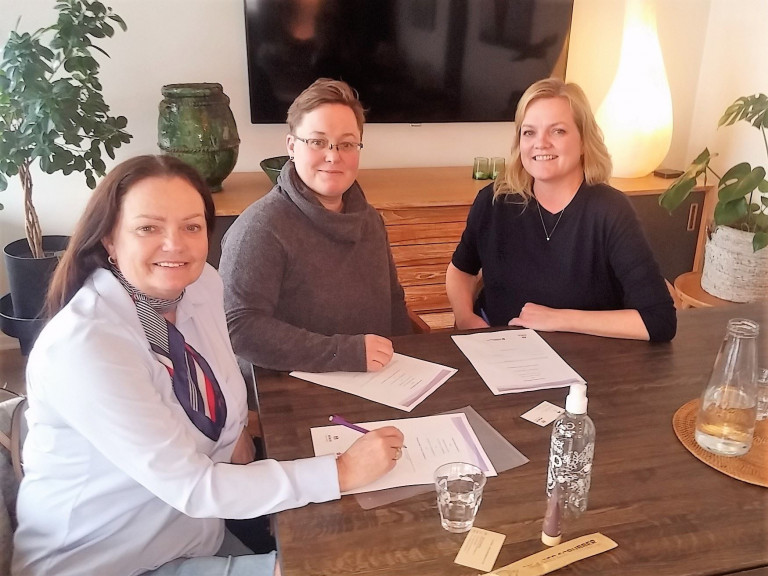 Inga Jóna Þórisdóttir frá Mími, Valdís Steingrímsdóttir frá Hæfnisetri ferðaþjónustunnar, og Linda Jóhannsdóttir frá Eyja Guldsmeden hótel.