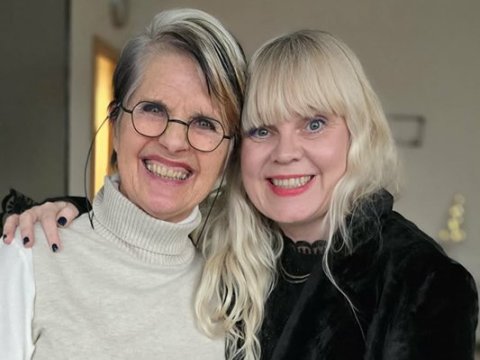 Edda Björgvinsdóttir og Halla Björg Randversdóttir, verkefnastjóri hjá Mími 