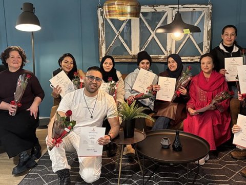 Útskriftarnemar úr leikskólasmiðju 